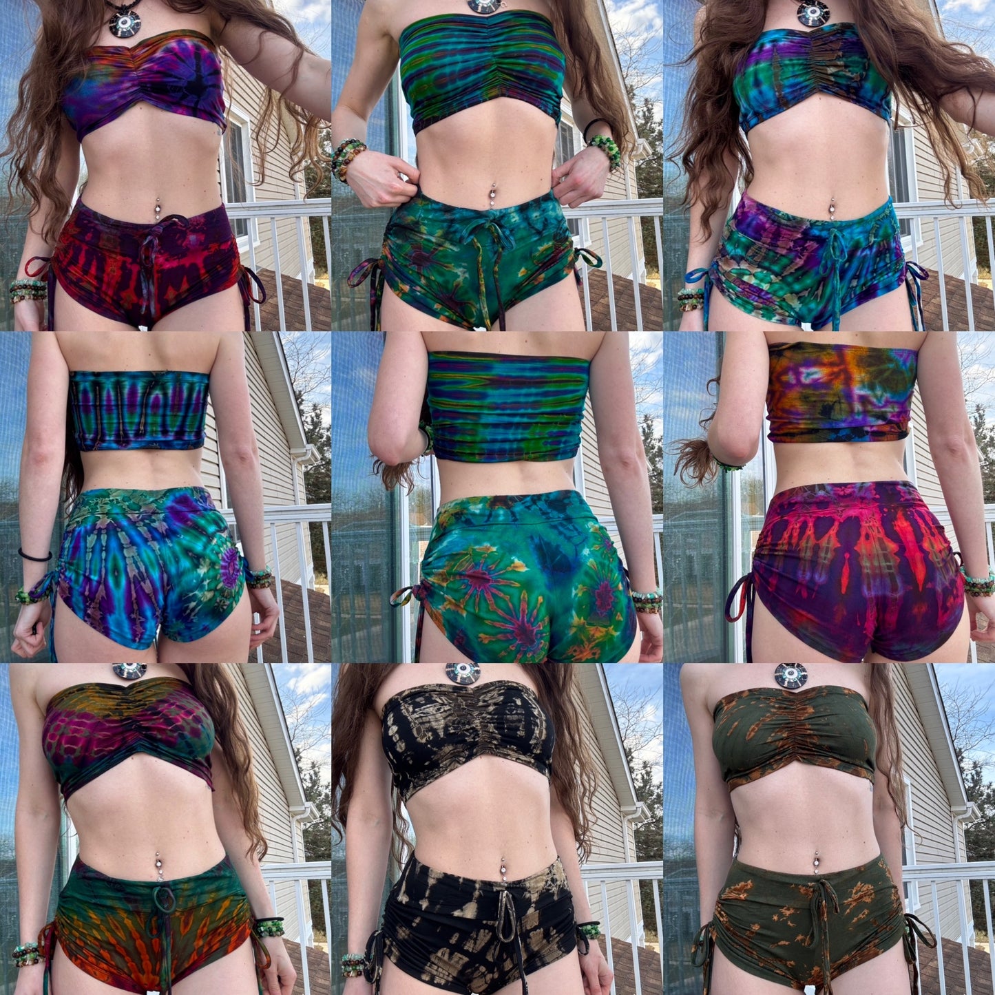 TIE DYE CINCH SHORTS
