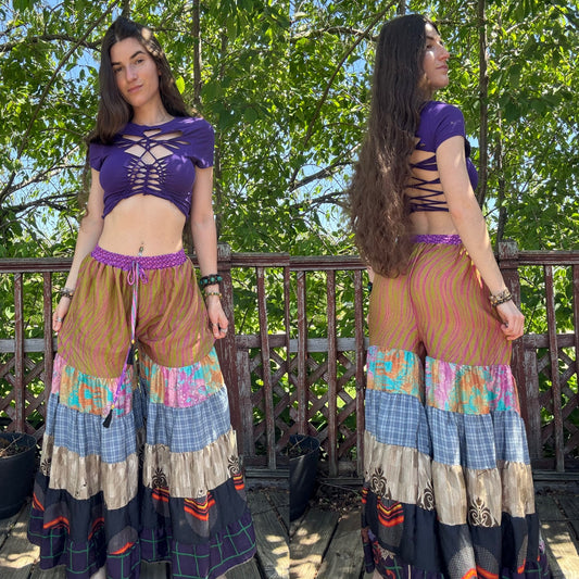 COTTON CANDY WIDE LEG FUNKY DANCE PANTS
