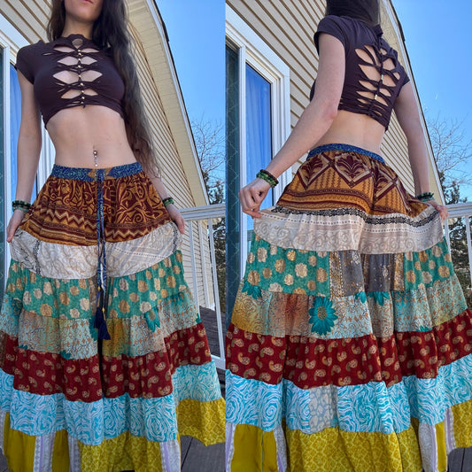EARTHY FUNKY WIDE LEG BOHO PANTS