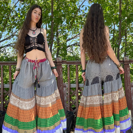 GREYSCALE WIDE LEG FUNKY DANCE PANTS