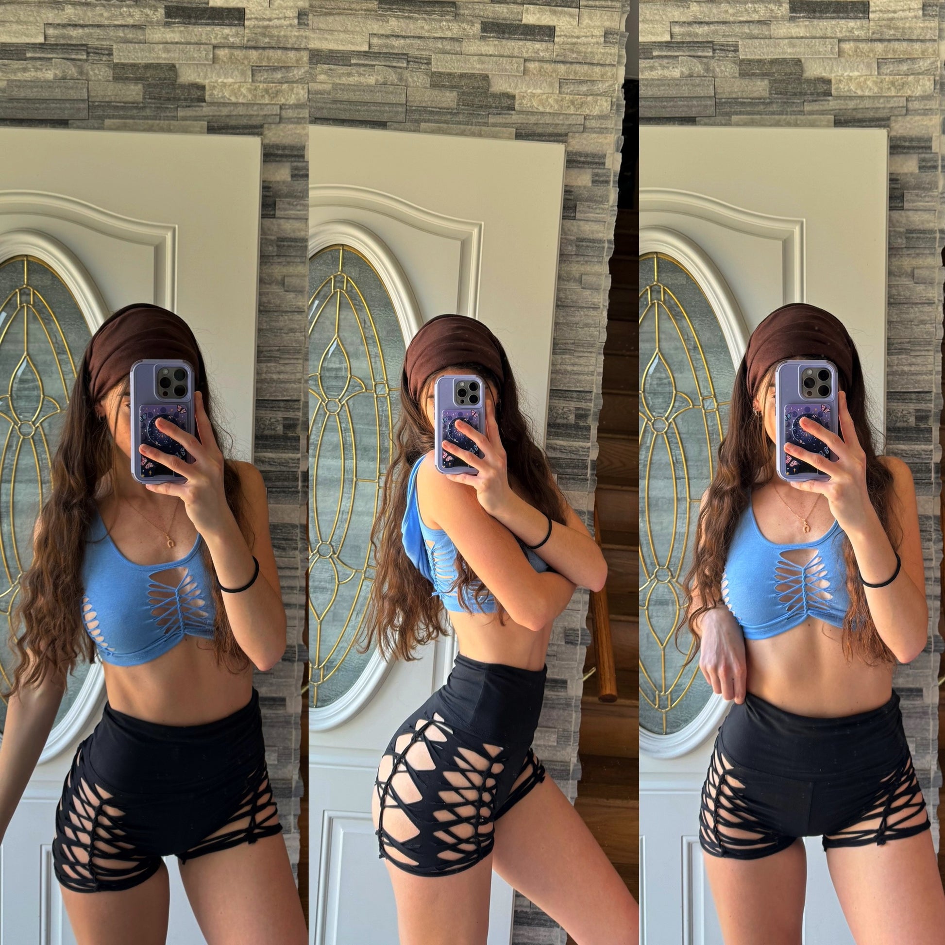 Black Shorts - High Waist + Thick Waistband - Sunshine Vintage