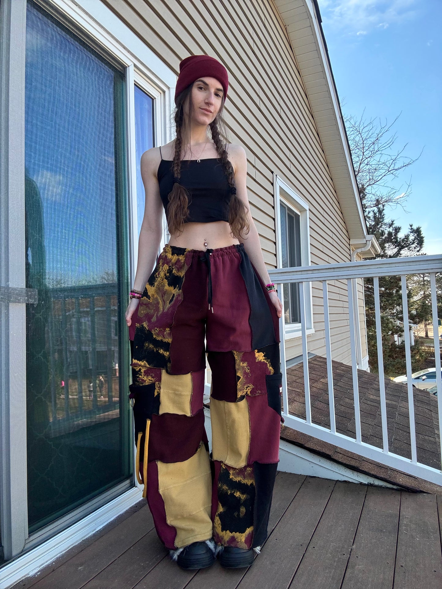 MARS UPCYCLED HOODIE + PANTS PATCHWORK SET