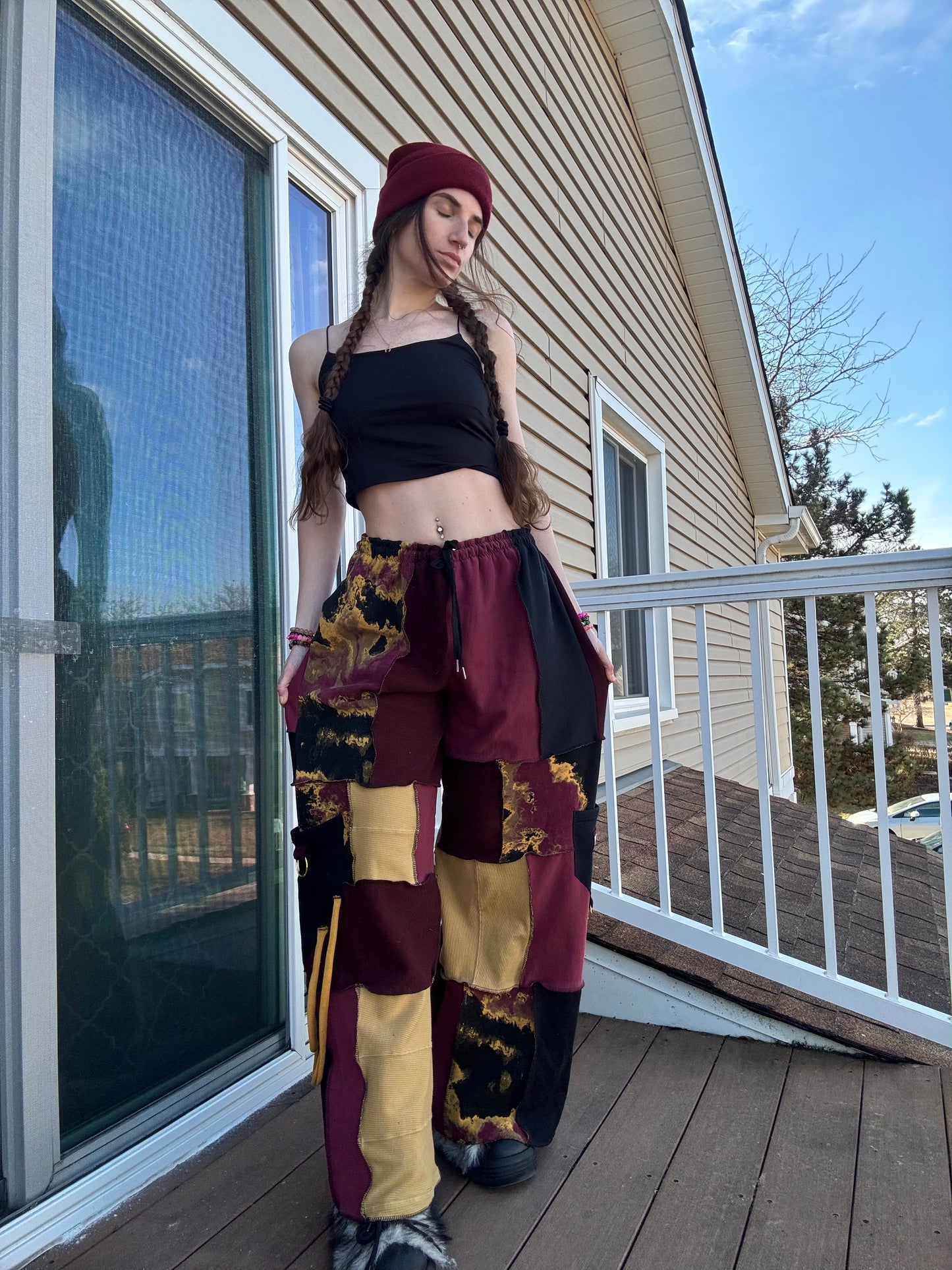 MARS UPCYCLED HOODIE + PANTS PATCHWORK SET