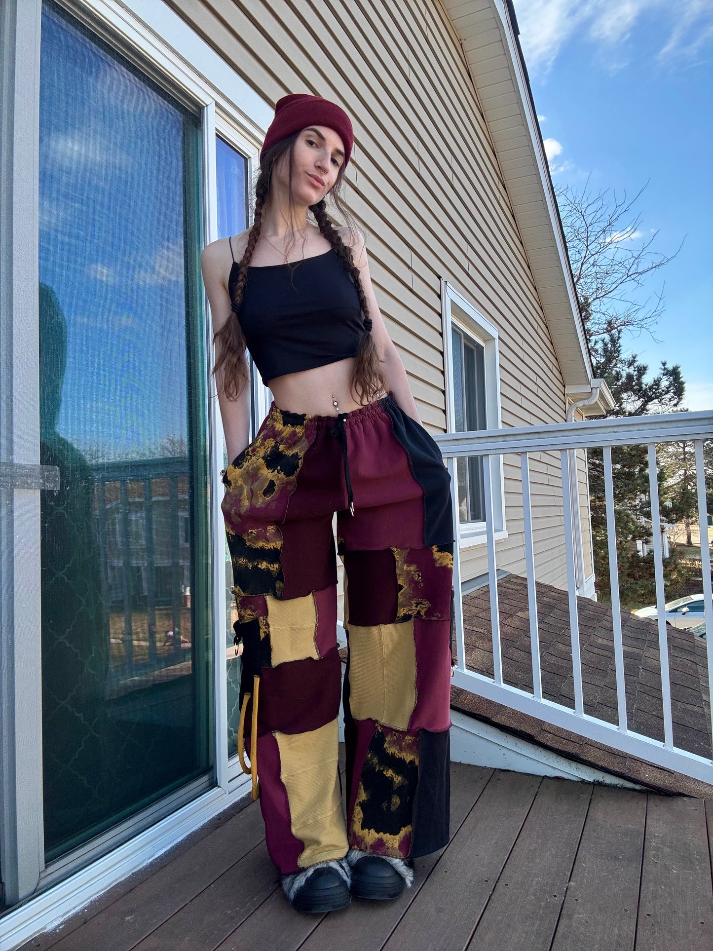 MARS UPCYCLED HOODIE + PANTS PATCHWORK SET