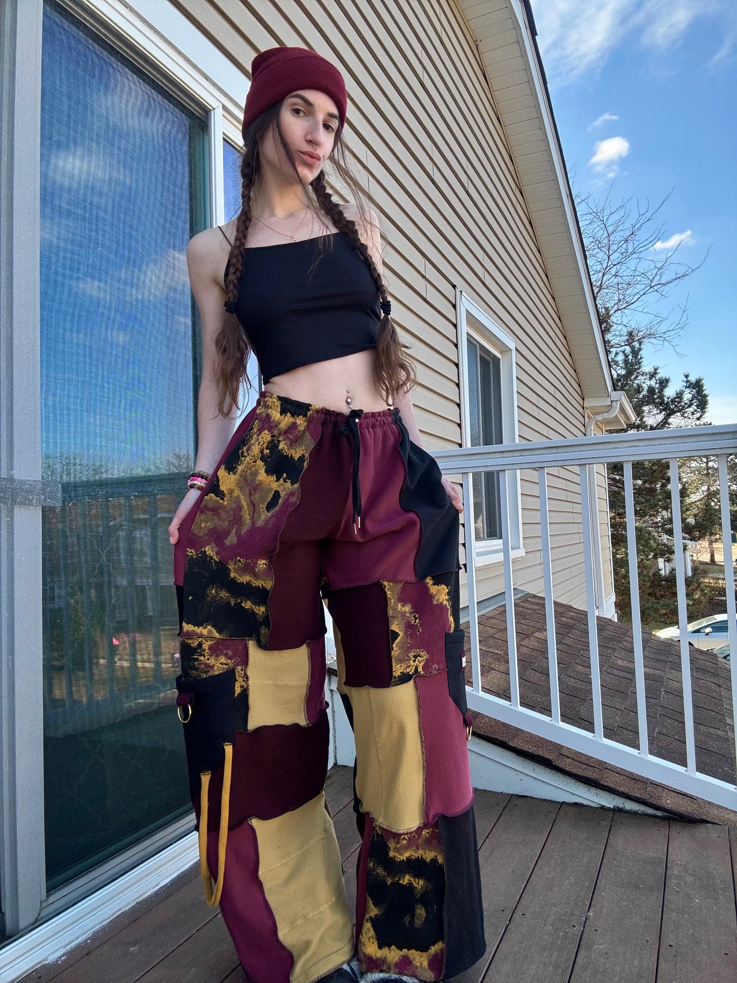MARS UPCYCLED HOODIE + PANTS PATCHWORK SET