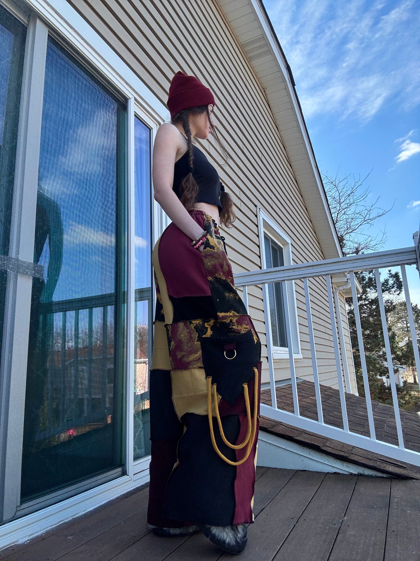MARS UPCYCLED HOODIE + PANTS PATCHWORK SET