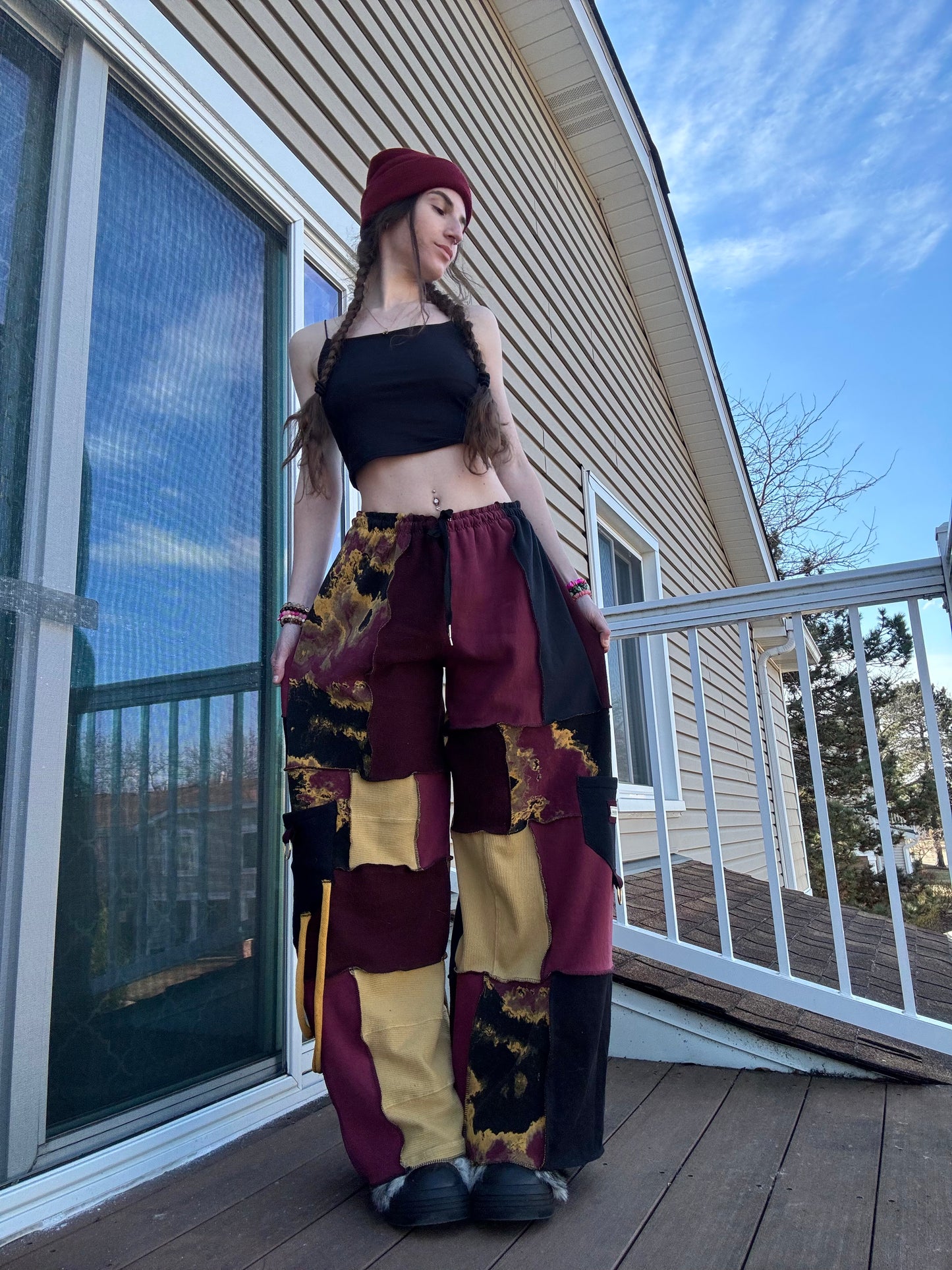MARS UPCYCLED HOODIE + PANTS PATCHWORK SET