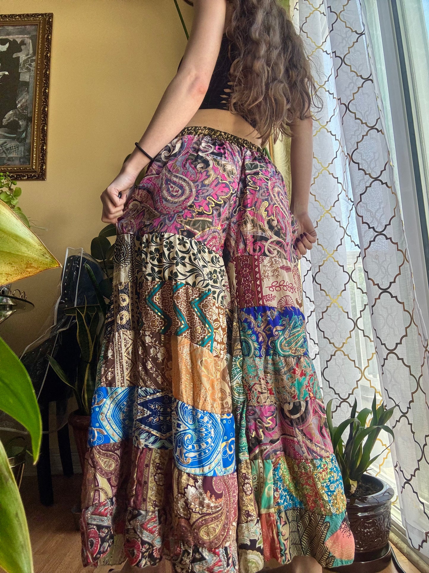 DARKER TONE FUNKY WIDE LEG BOHO PANTS