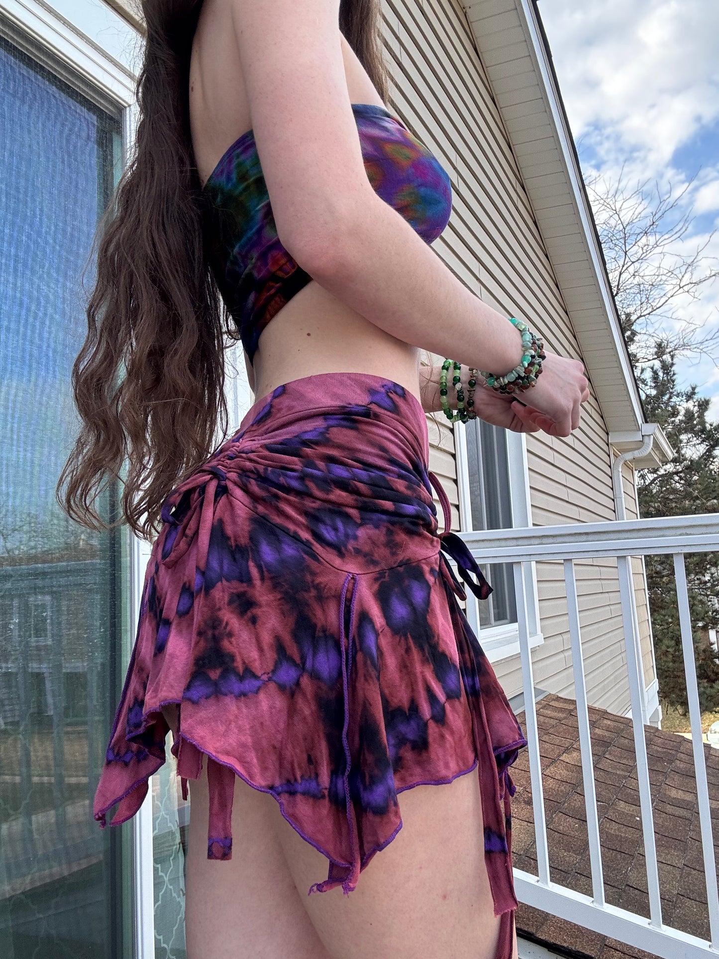 TIE DYE FESTIVAL STRAPPY FAIRY SKIRT