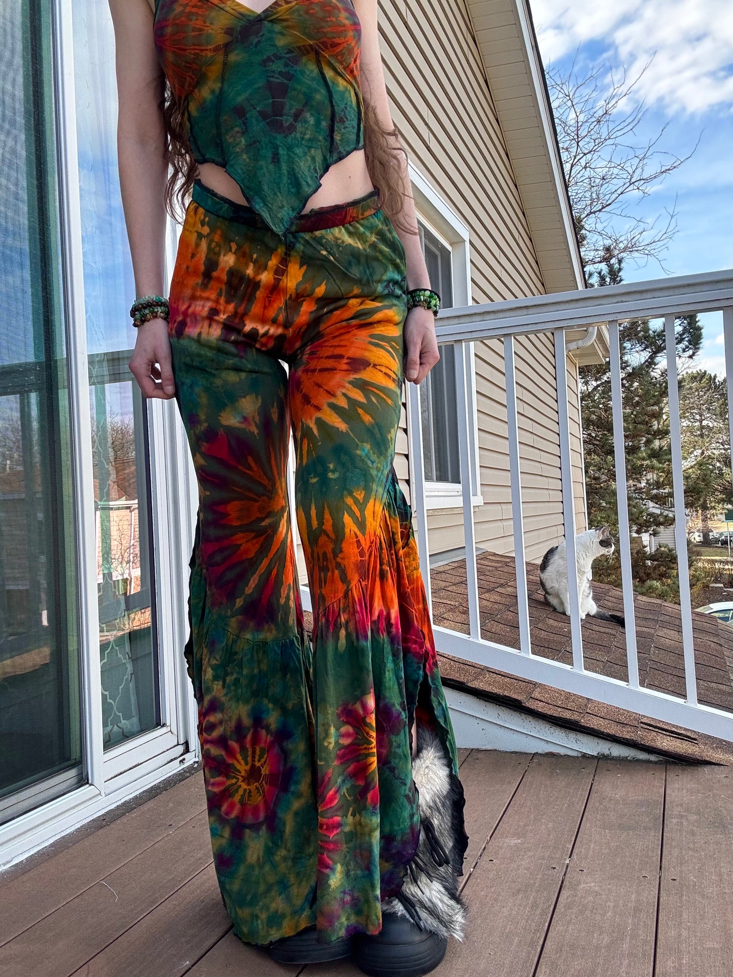 TIE DYE HIPPIE PANTS W/ POCKETS