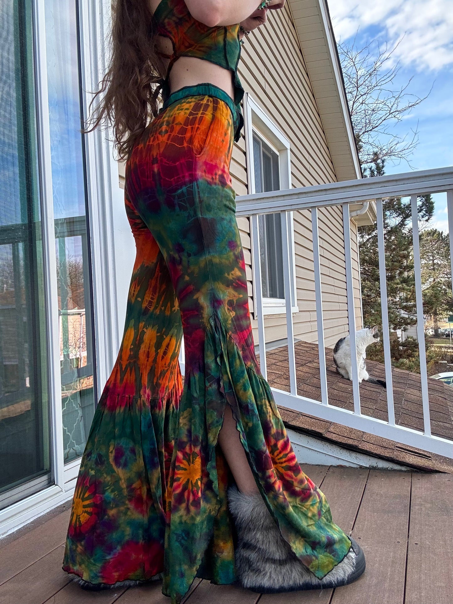 TIE DYE HIPPIE PANTS W/ POCKETS