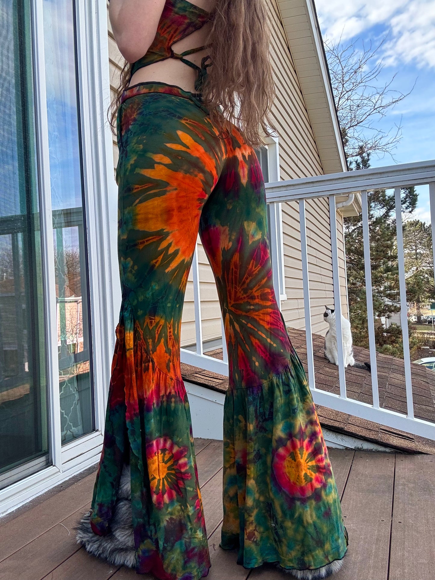 TIE DYE HIPPIE PANTS W/ POCKETS