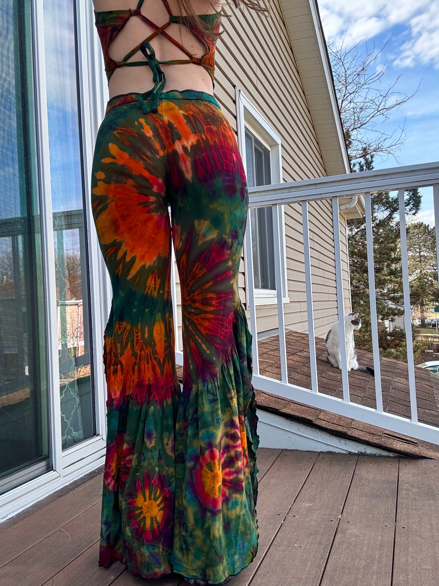 TIE DYE HIPPIE PANTS W/ POCKETS