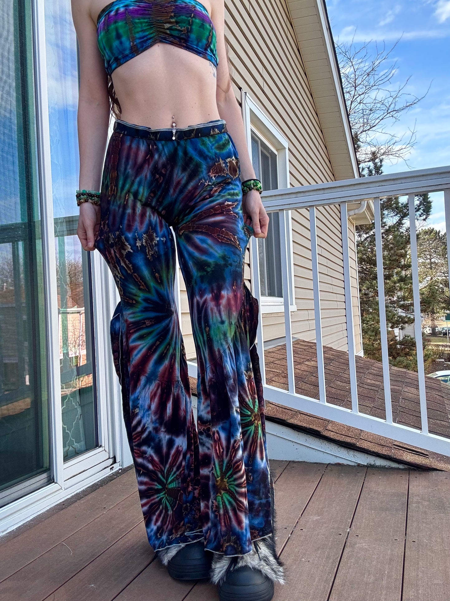TIE DYE HIPPIE PANTS W/ POCKETS