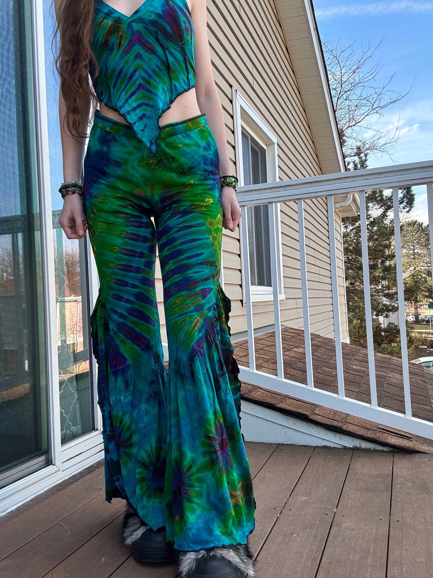 TIE DYE HIPPIE PANTS W/ POCKETS