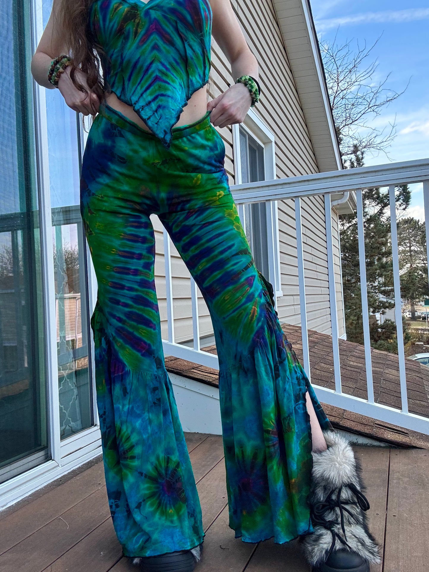 TIE DYE HIPPIE PANTS W/ POCKETS