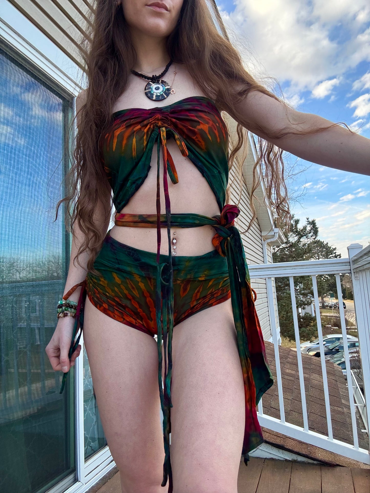 TIE DYE FLOWY TANK TOP