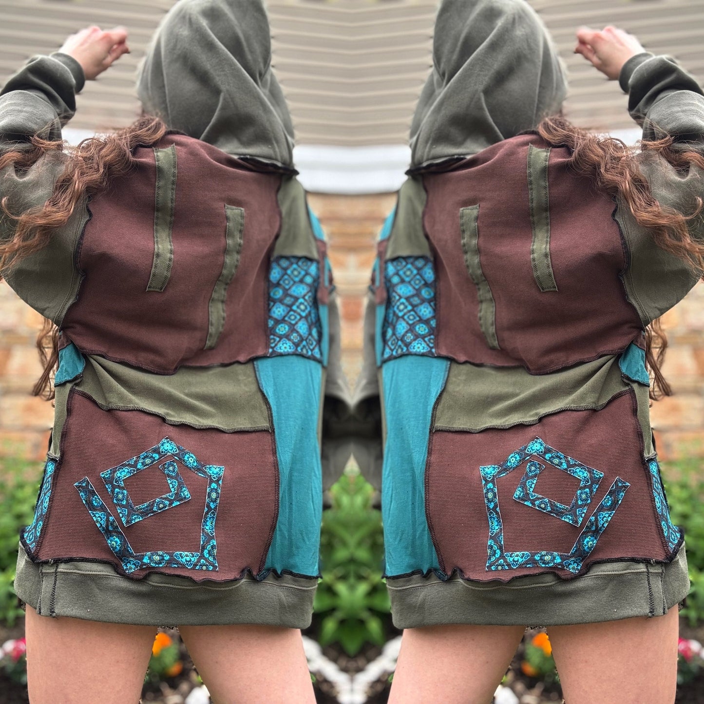 UPCYCLED PATCHWORK HOODIE
