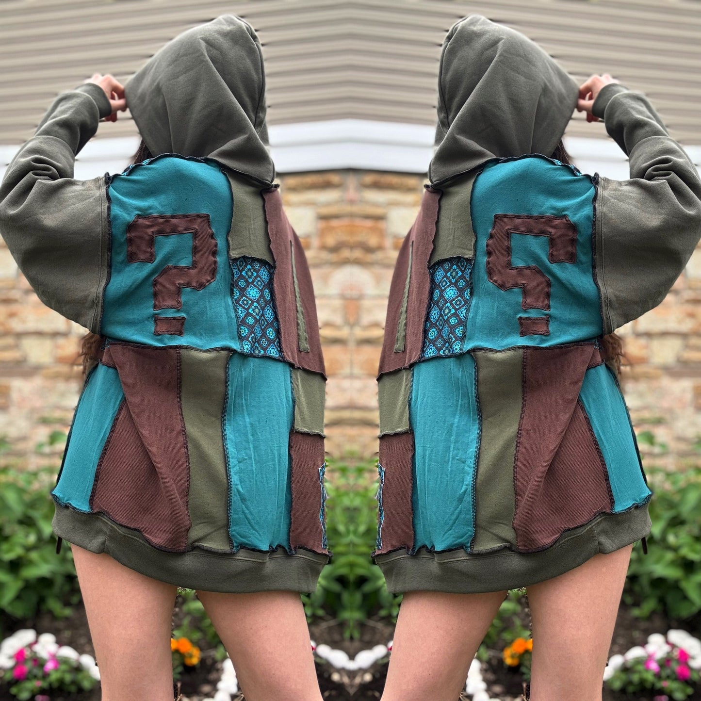 UPCYCLED PATCHWORK HOODIE