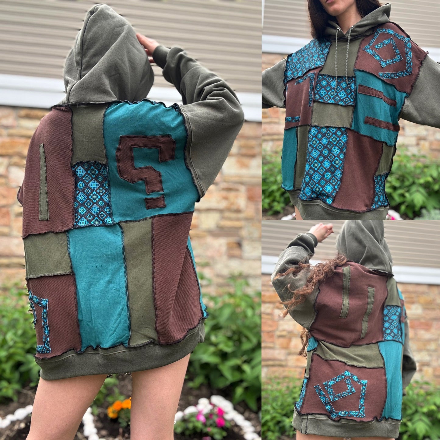 UPCYCLED PATCHWORK HOODIE