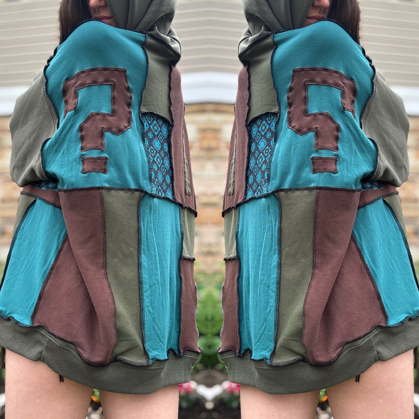 UPCYCLED PATCHWORK HOODIE