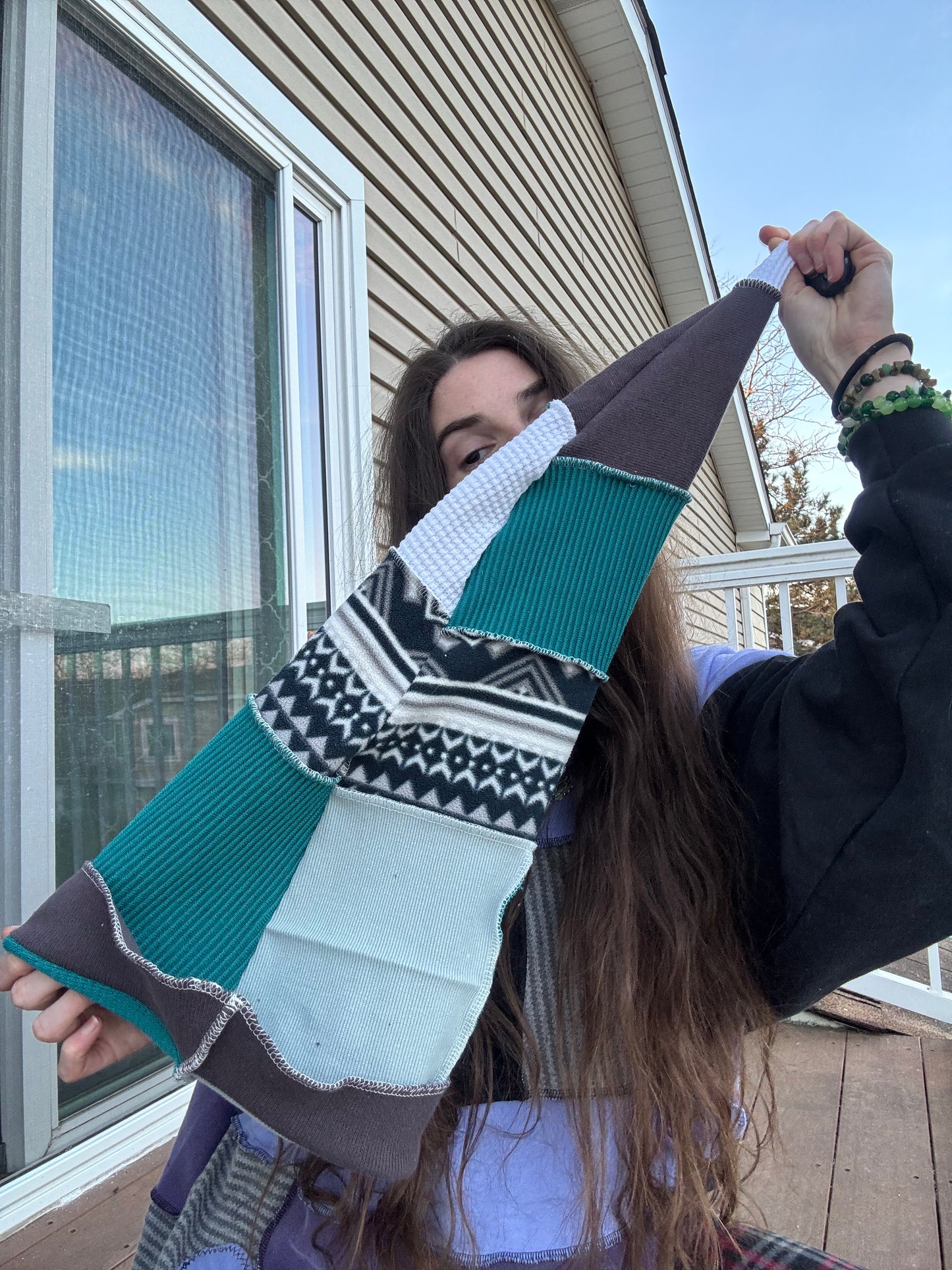 TEAL UPCYCLED PIXIE CAT HAT