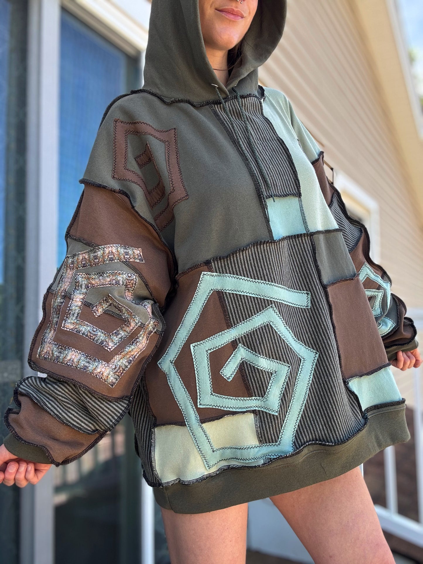 UPCYCLED TIPPER PATCHWORK HOODIE