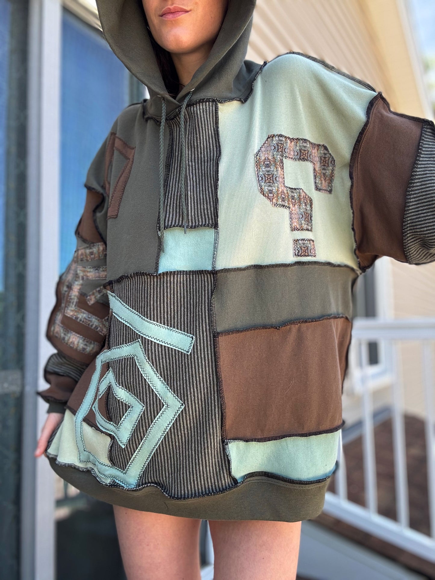 UPCYCLED TIPPER PATCHWORK HOODIE