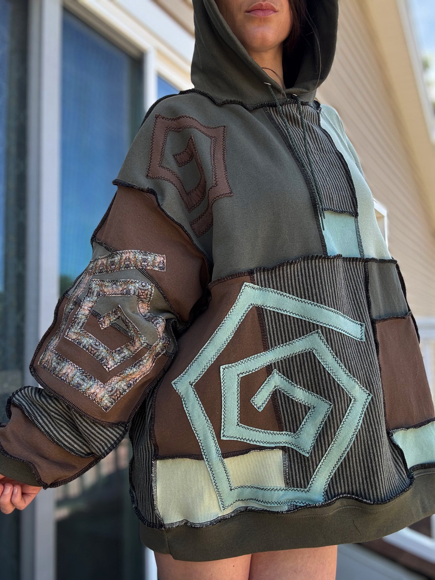 UPCYCLED TIPPER PATCHWORK HOODIE