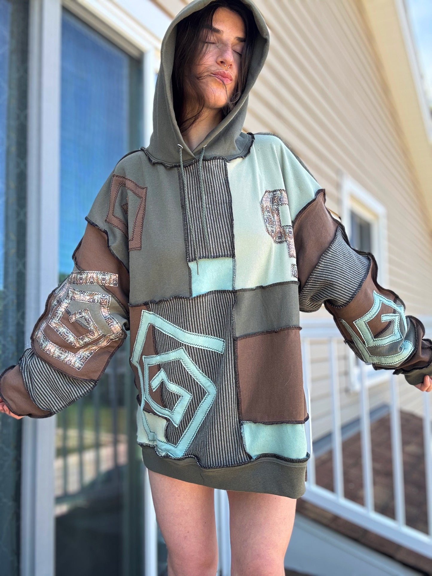 UPCYCLED TIPPER PATCHWORK HOODIE
