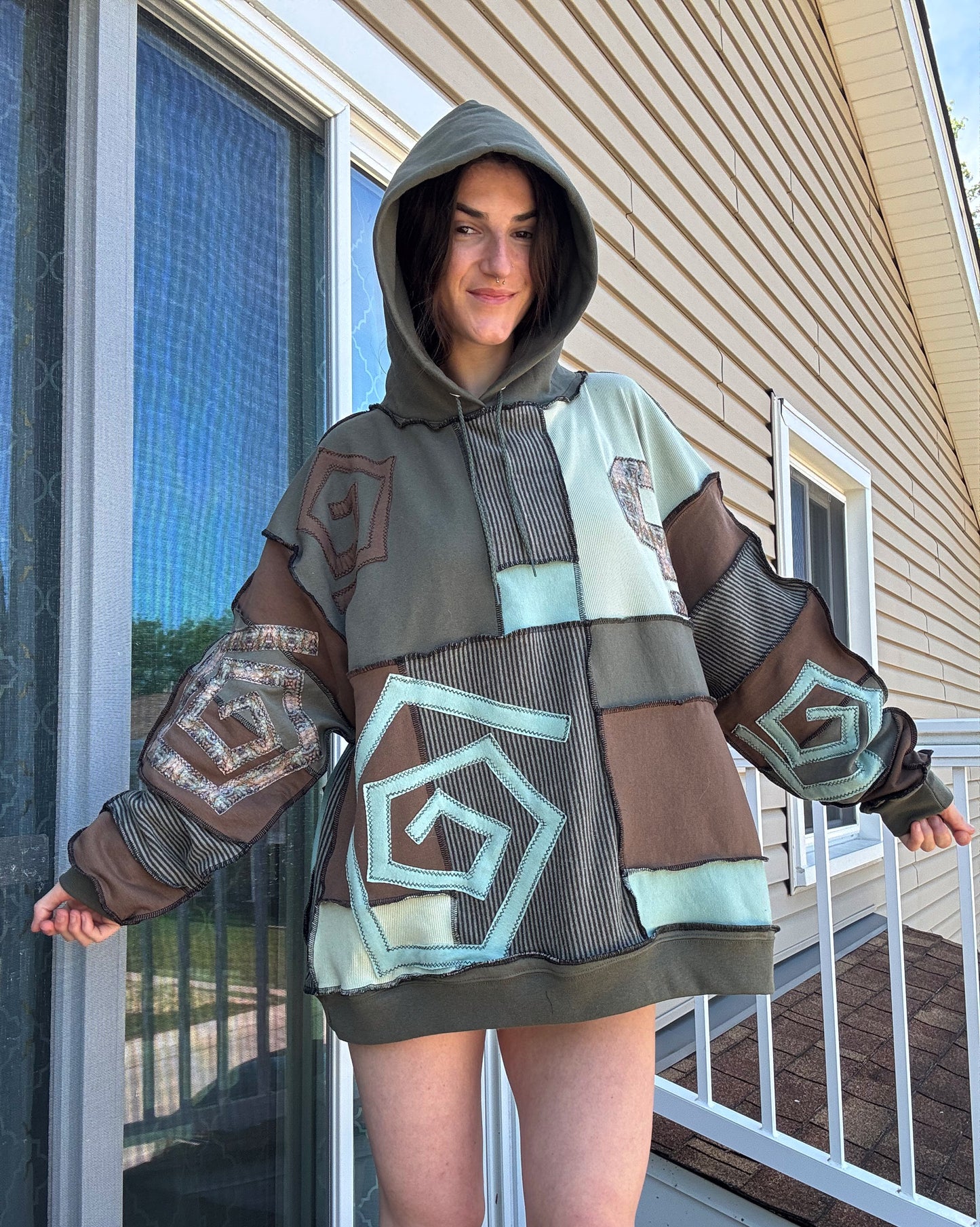UPCYCLED TIPPER PATCHWORK HOODIE