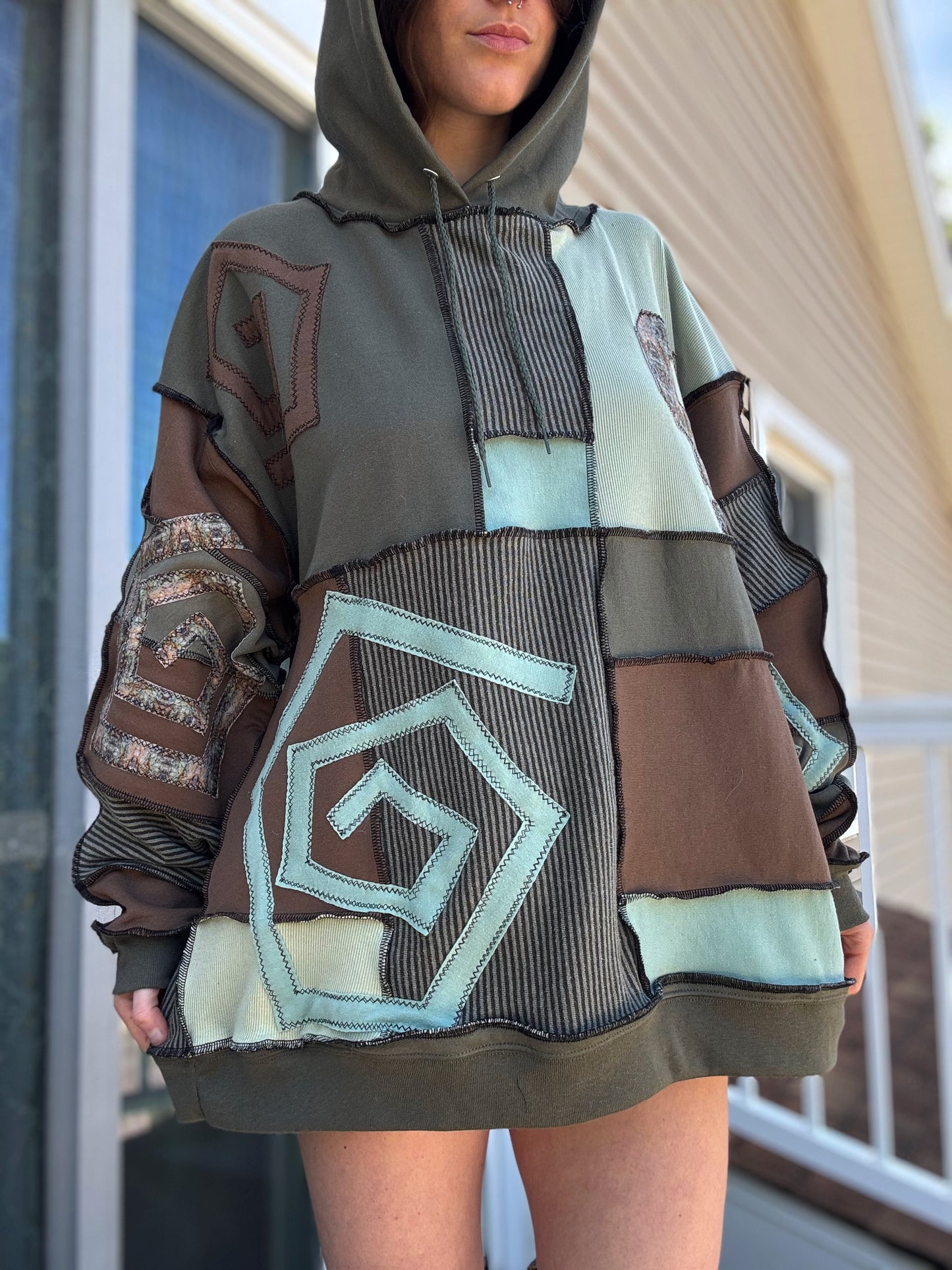 UPCYCLED TIPPER PATCHWORK HOODIE