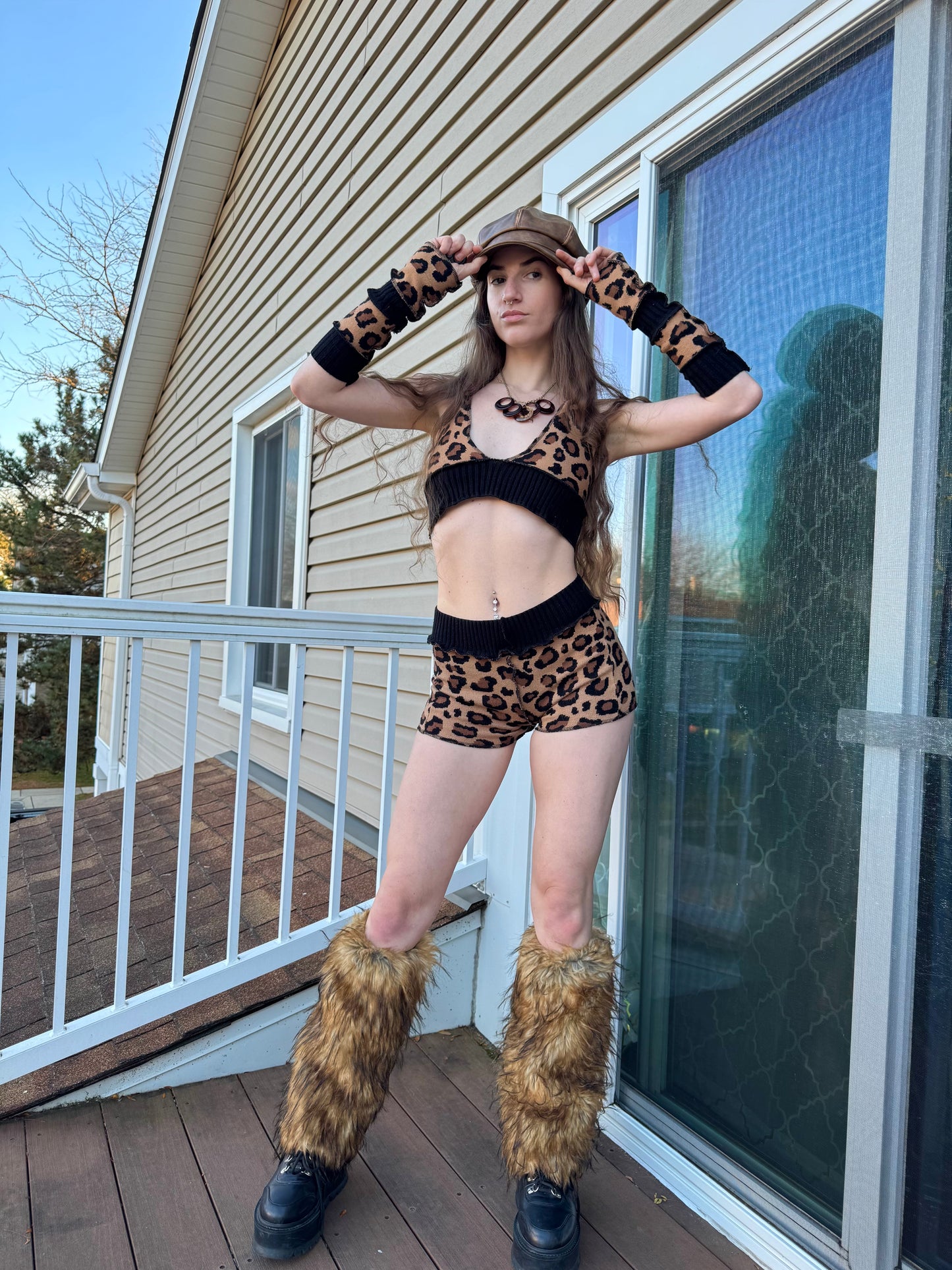 4 PIECE UPCYCLED CHEETAH SET