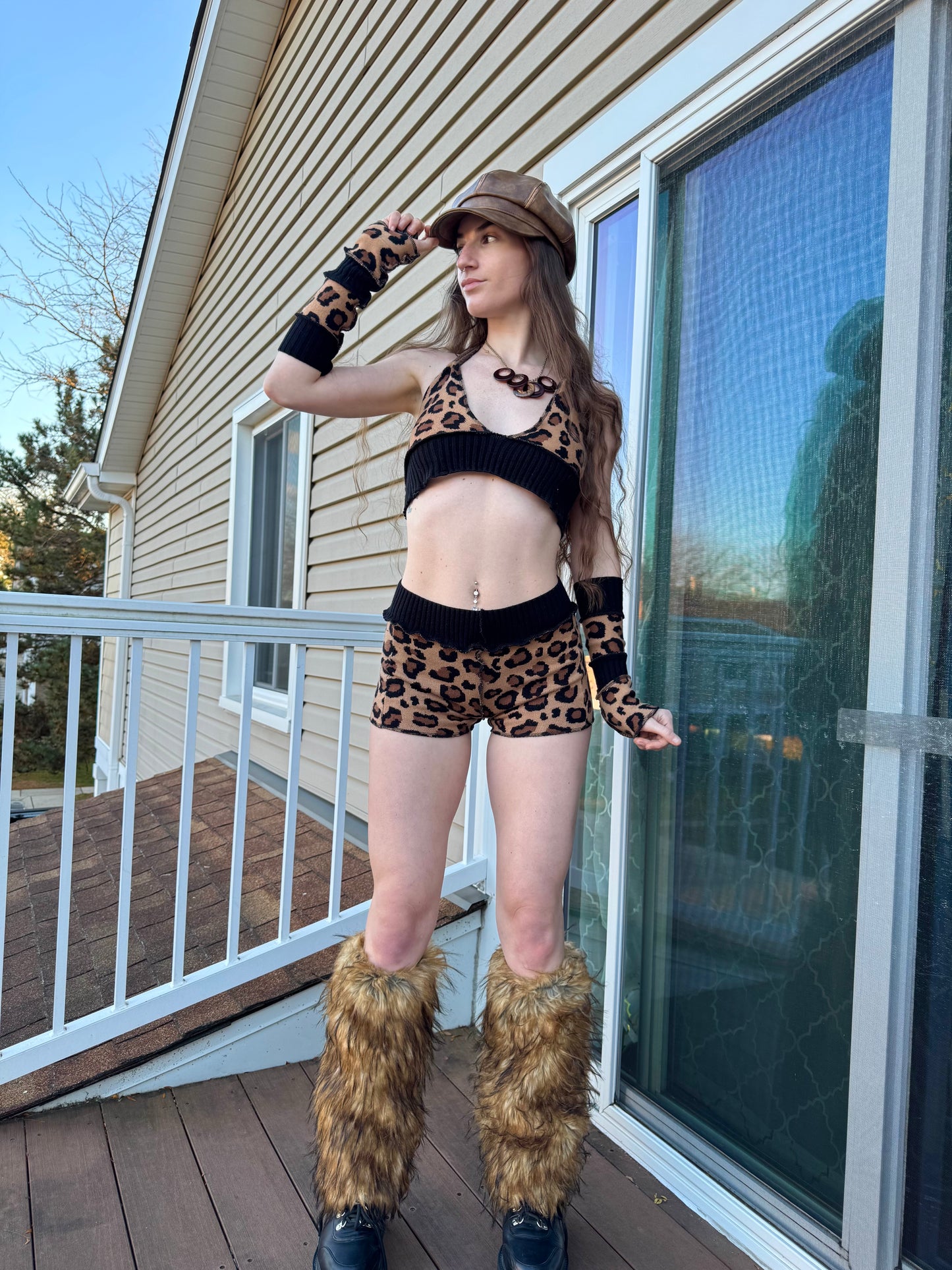 4 PIECE UPCYCLED CHEETAH SET