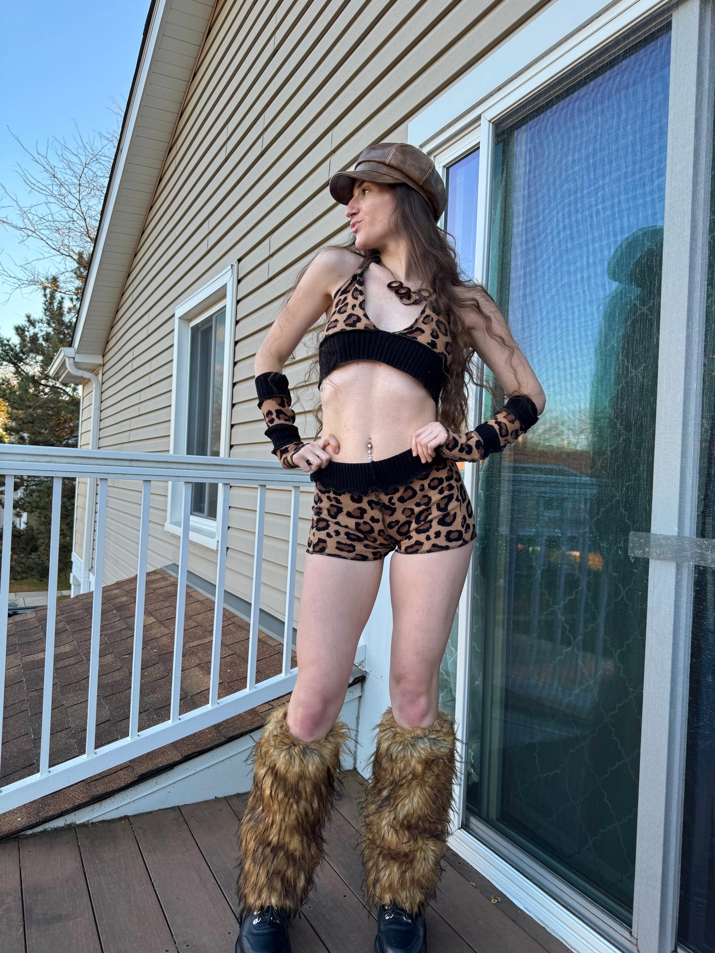 4 PIECE UPCYCLED CHEETAH SET
