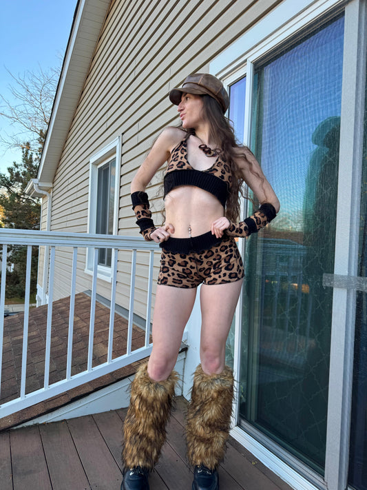 4 PIECE UPCYCLED CHEETAH SET