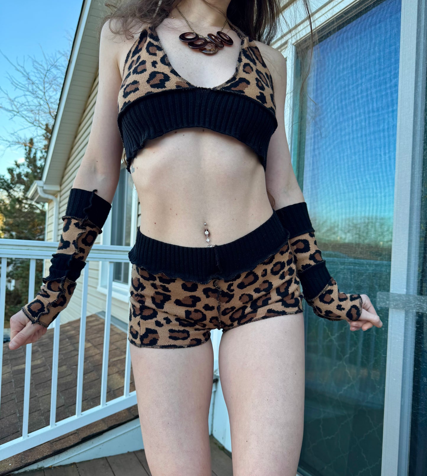 4 PIECE UPCYCLED CHEETAH SET