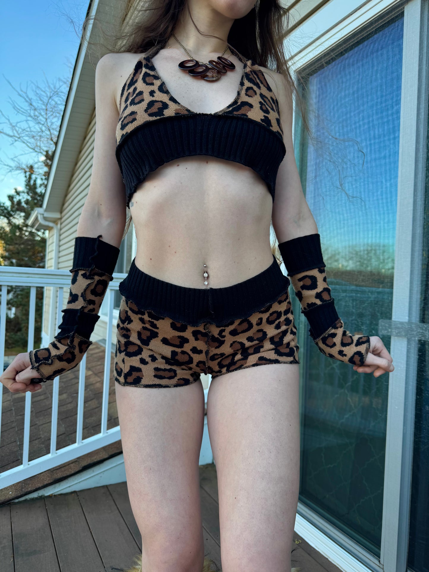 4 PIECE UPCYCLED CHEETAH SET