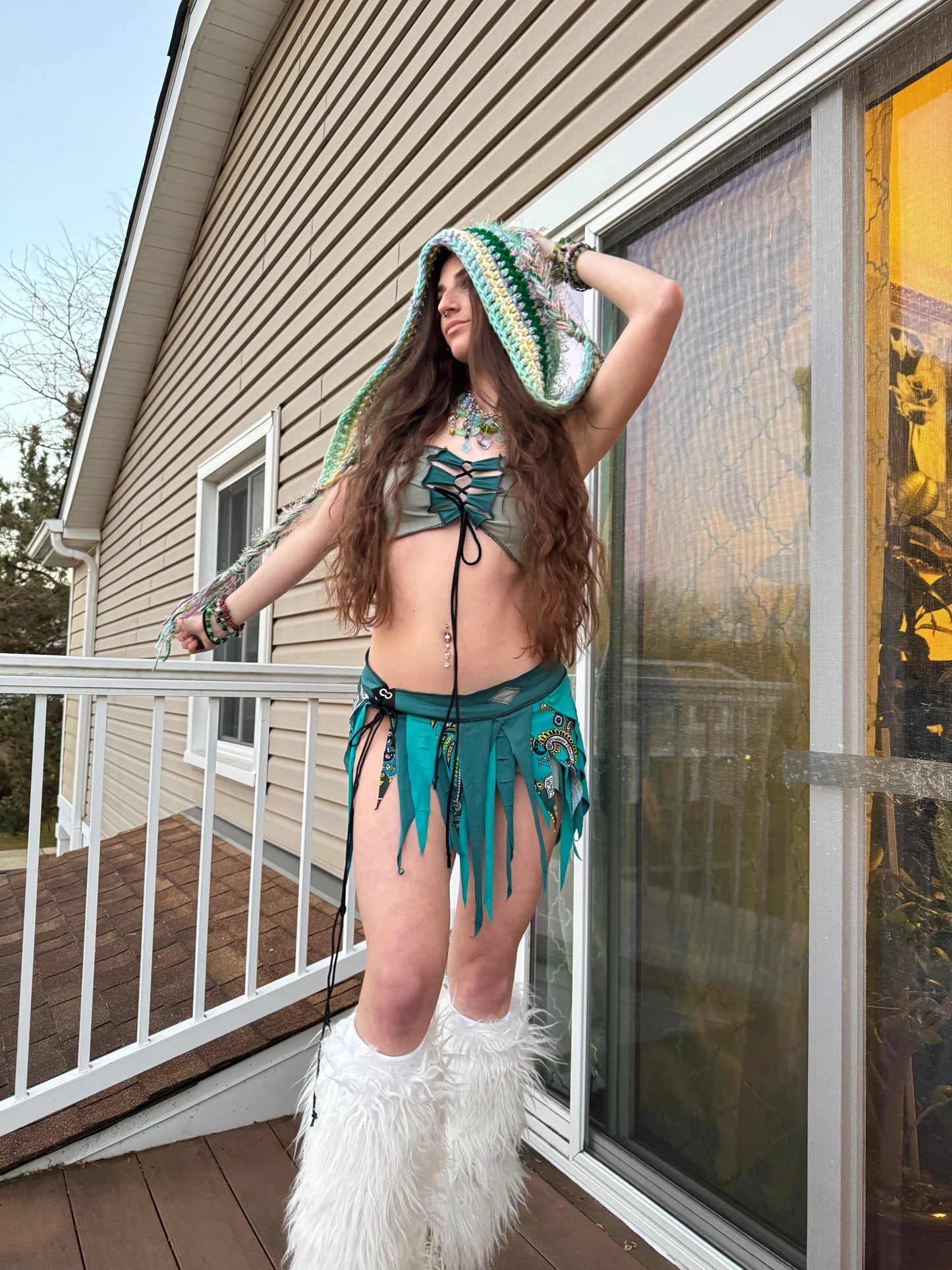 SCRAPPY UPCYCLED 2 PIECE FAIRY SKIRT SET