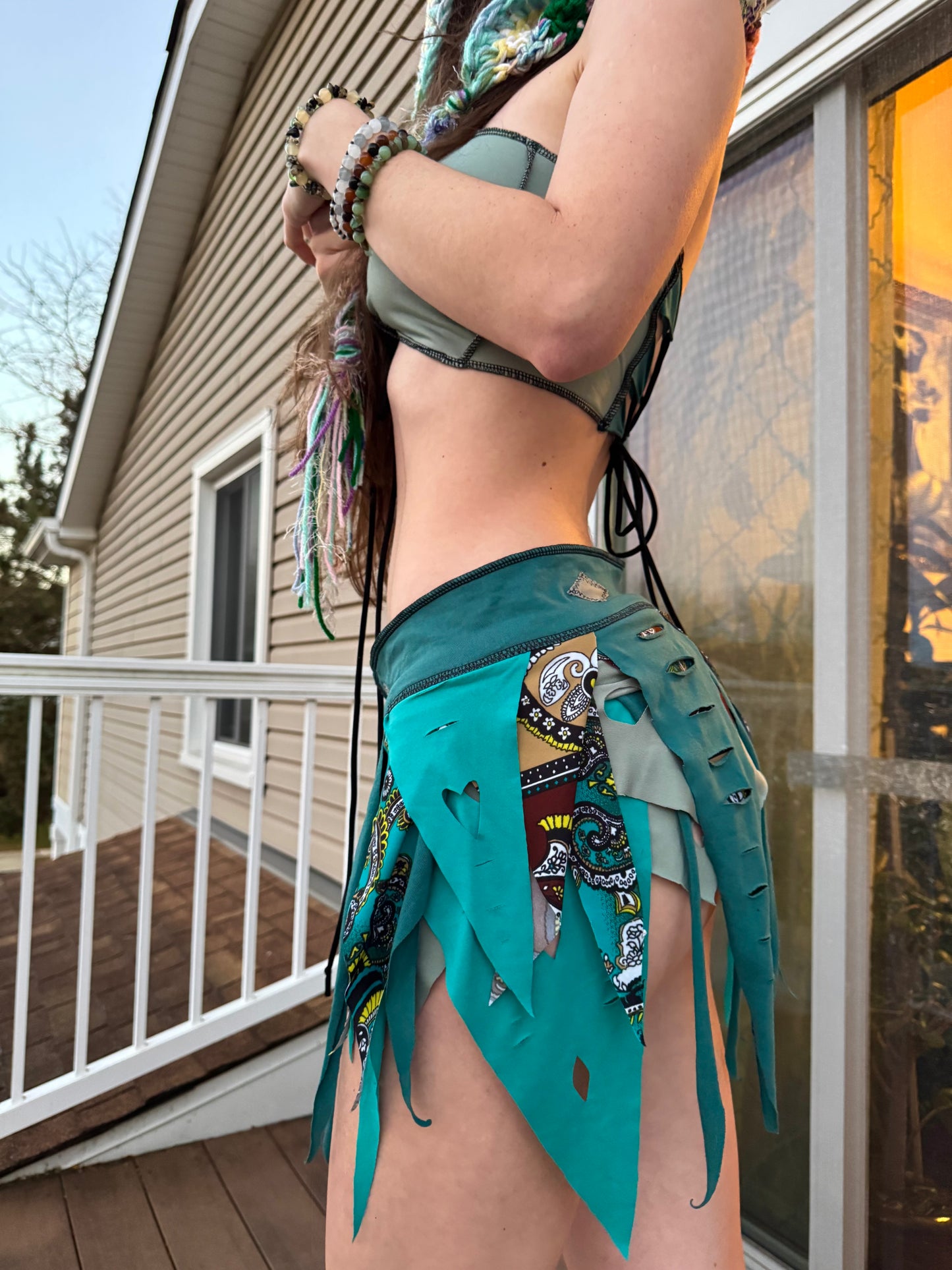 SCRAPPY UPCYCLED 2 PIECE FAIRY SKIRT SET