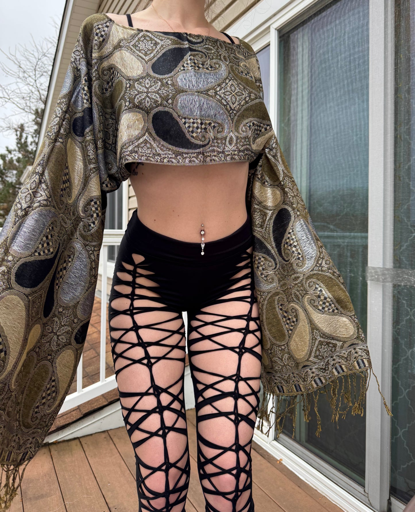 NEUTRAL PASHMINA TOP