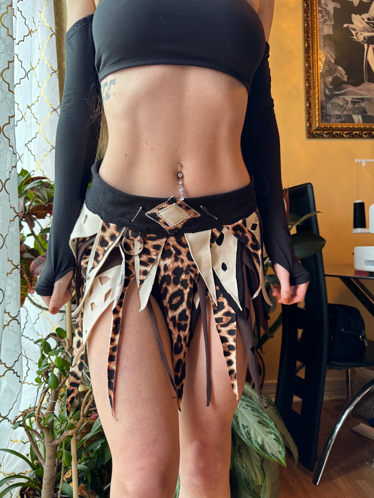 LEOPARD UPCYCLED FAIRY SKIRT
