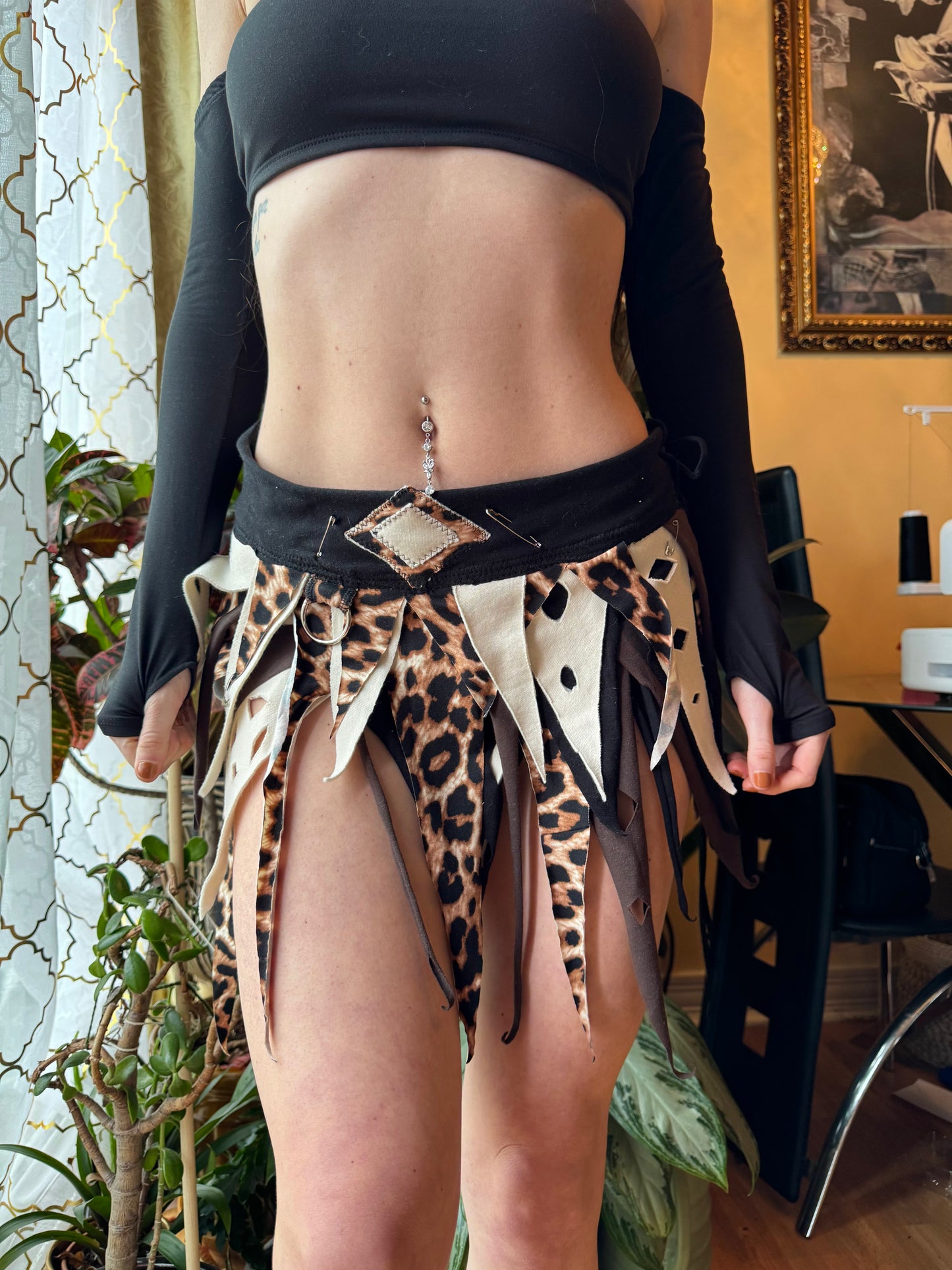 LEOPARD UPCYCLED FAIRY SKIRT