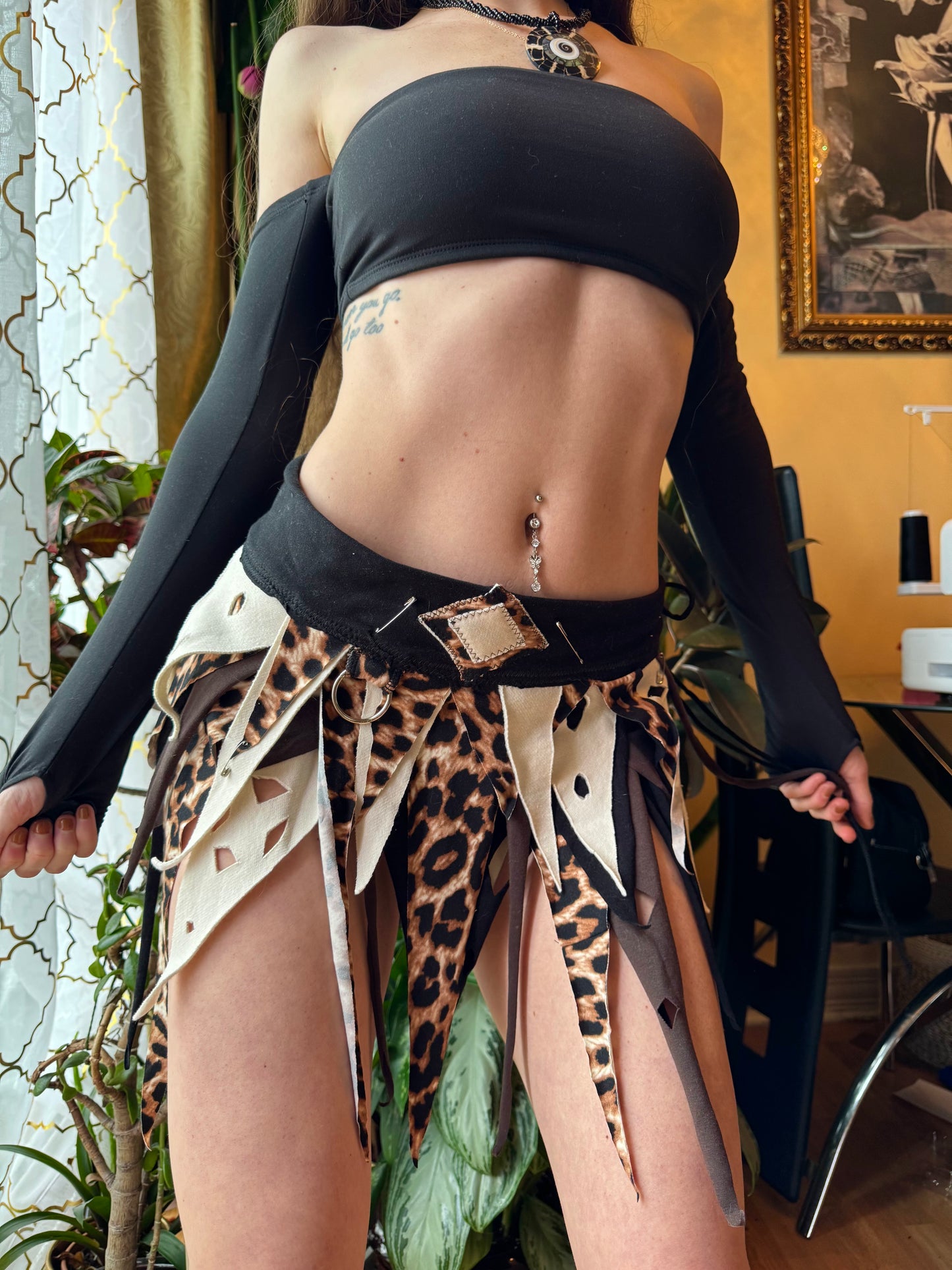 LEOPARD UPCYCLED FAIRY SKIRT
