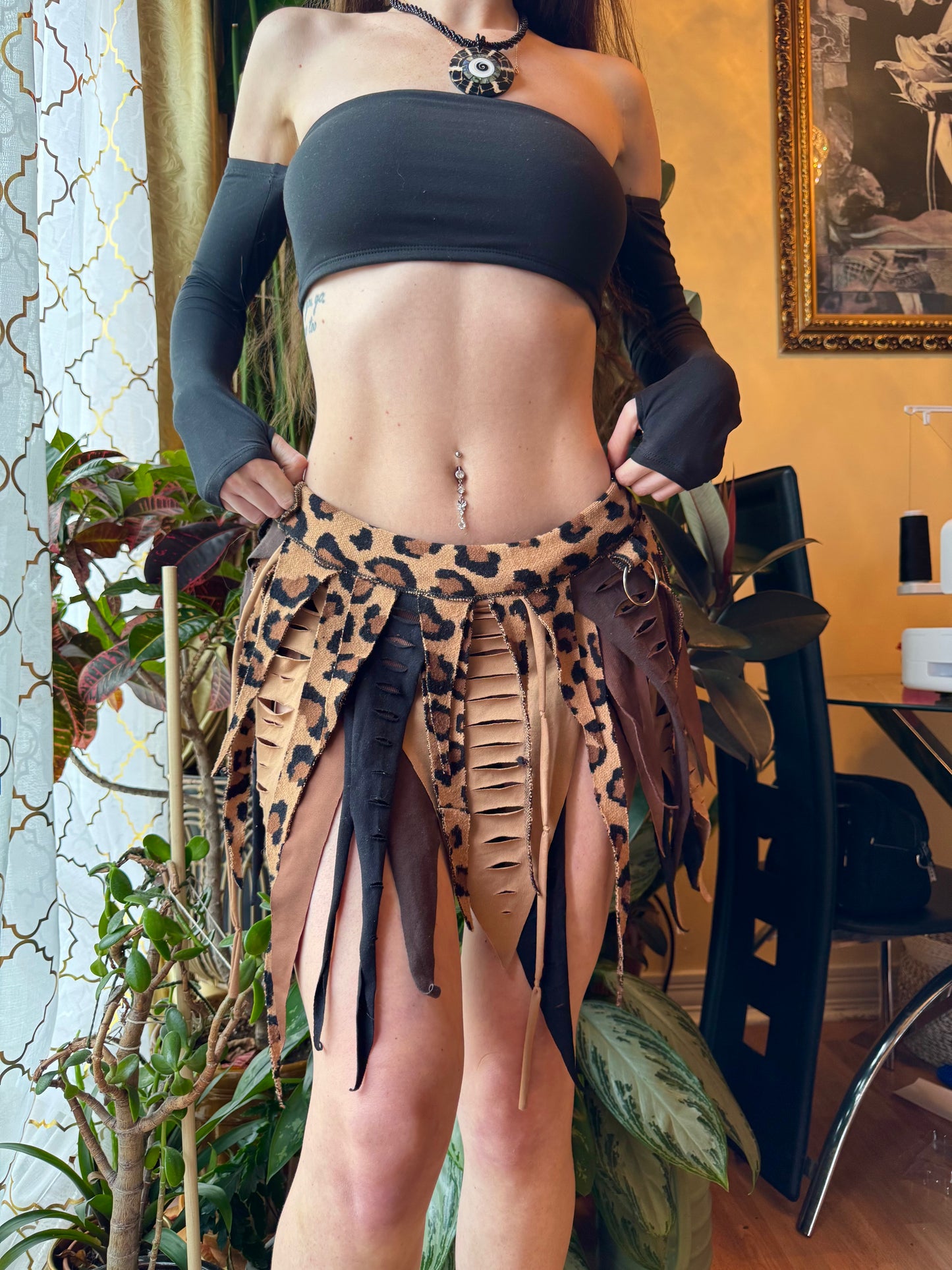 CHEETAH UPCYCLED FAIRY SKIRT