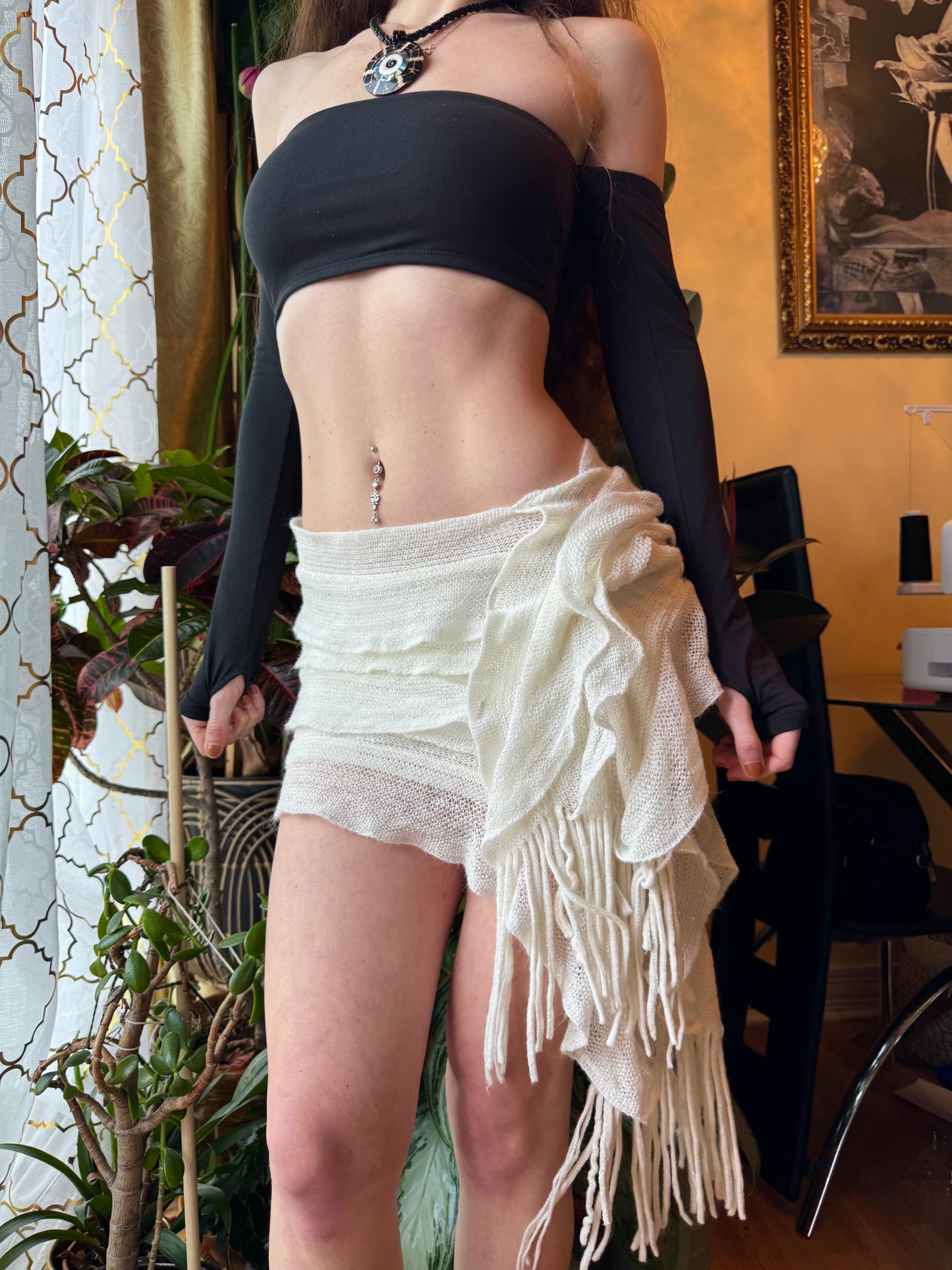 UPCYCLED SCARF SKIRT