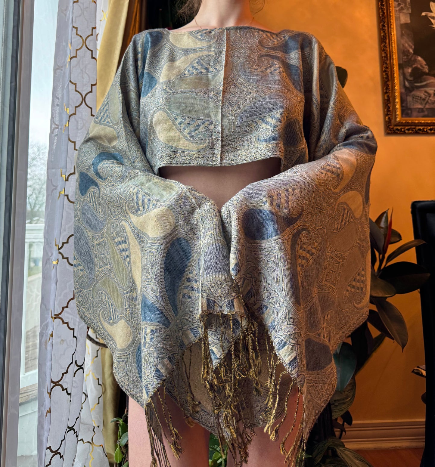 ASHY GREY PASHMINA TOP