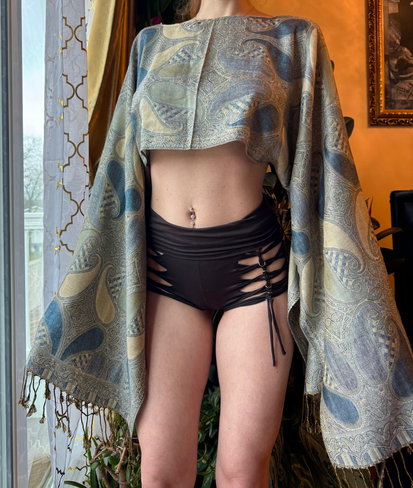 ASHY GREY PASHMINA TOP