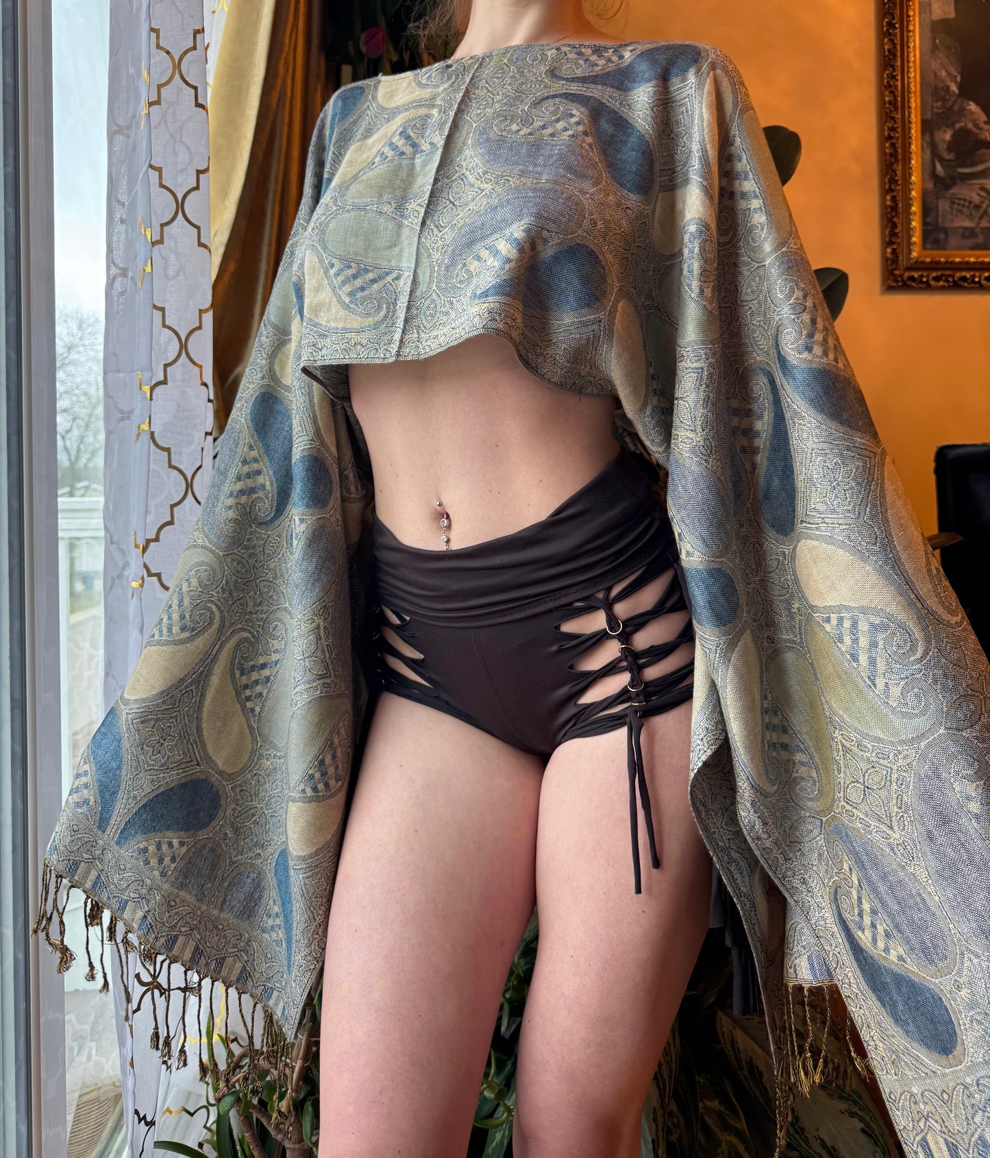 ASHY GREY PASHMINA TOP