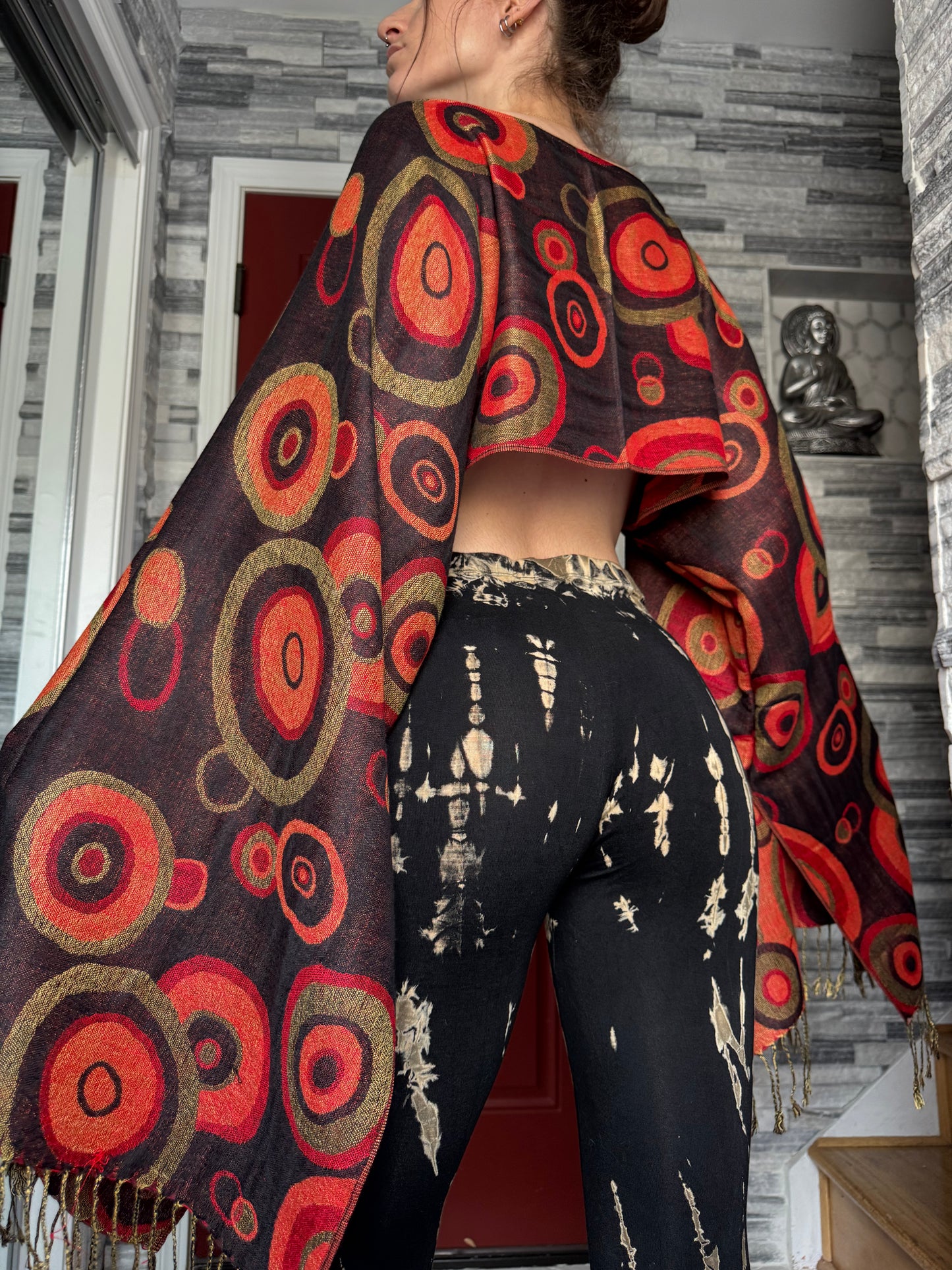 REWORKED PASHMINA TOP / SHAWL TOP